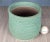 Mid-Century Modern Late 20th Century Ribbed Pottery Planter With Green Volcanic Lava Crater Glaze For Sale - Image 3 of 18