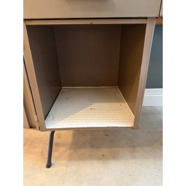 Vintage Metal Desk With Walnut Top For Sale In Los Angeles - Image 6 of 8