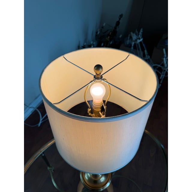 Traditional Candlestick Table Lamp With an Antique Finish For Sale - Image 3 of 6