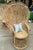 Boho Chic Large Vintage Boho Chic Sturdy Wicker Intricate Peacock Chair For Sale - Image 3 of 8