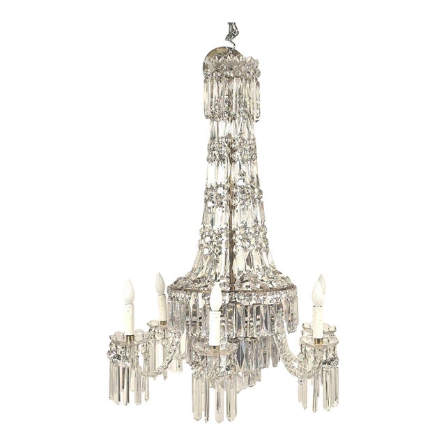 Crystal Chandelier, Northern Europe, Circa 1900 For Sale