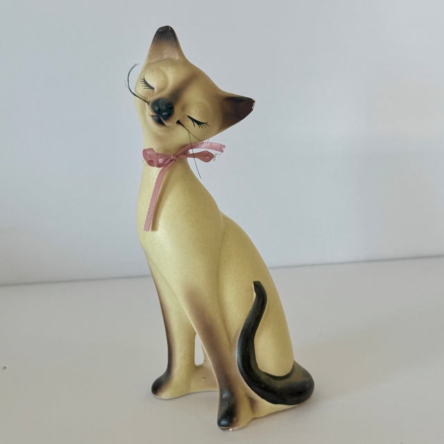 1950s Mid-Century Modern Siamese Cats Salt and Pepper Shakers Japan For Sale - Image 10 of 13