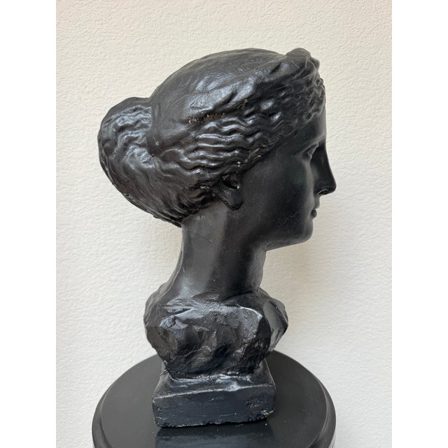 Neoclassical Female Bust Garden Sculpture in Cast Concrete For Sale - Image 9 of 9