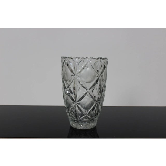 Mid-Century Modern Czech Bohemia Glass Vase, 1970s For Sale - Image 3 of 9