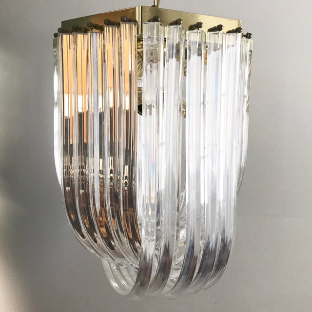 Vintage Lucite Ribbon Chandelier Chairish
