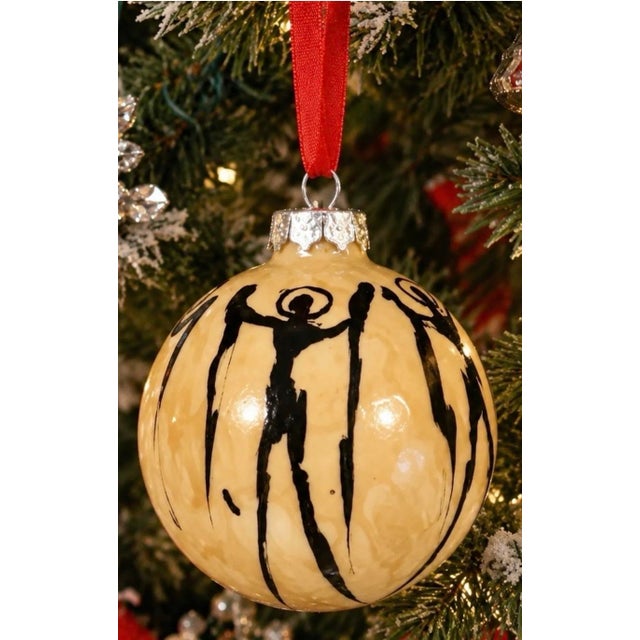 Collectors Original Artist’s 3.5” Round Christmas Ornament by Don Shearer, Signed & Dated 2005 For Sale - Image 12 of 12