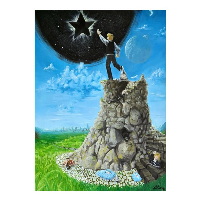 Emphi, Bowie Life, Oil Paint, 2018 For Sale