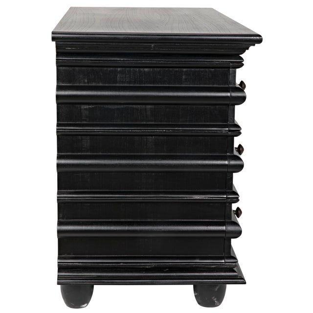 Noir Ascona Small Chest in Hand Rubbed Black For Sale - Image 4 of 10