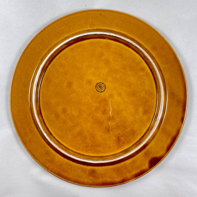 1950s French Gien Straw Pattern Cheese Course Service, 9 Pieces For Sale - Image 9 of 12