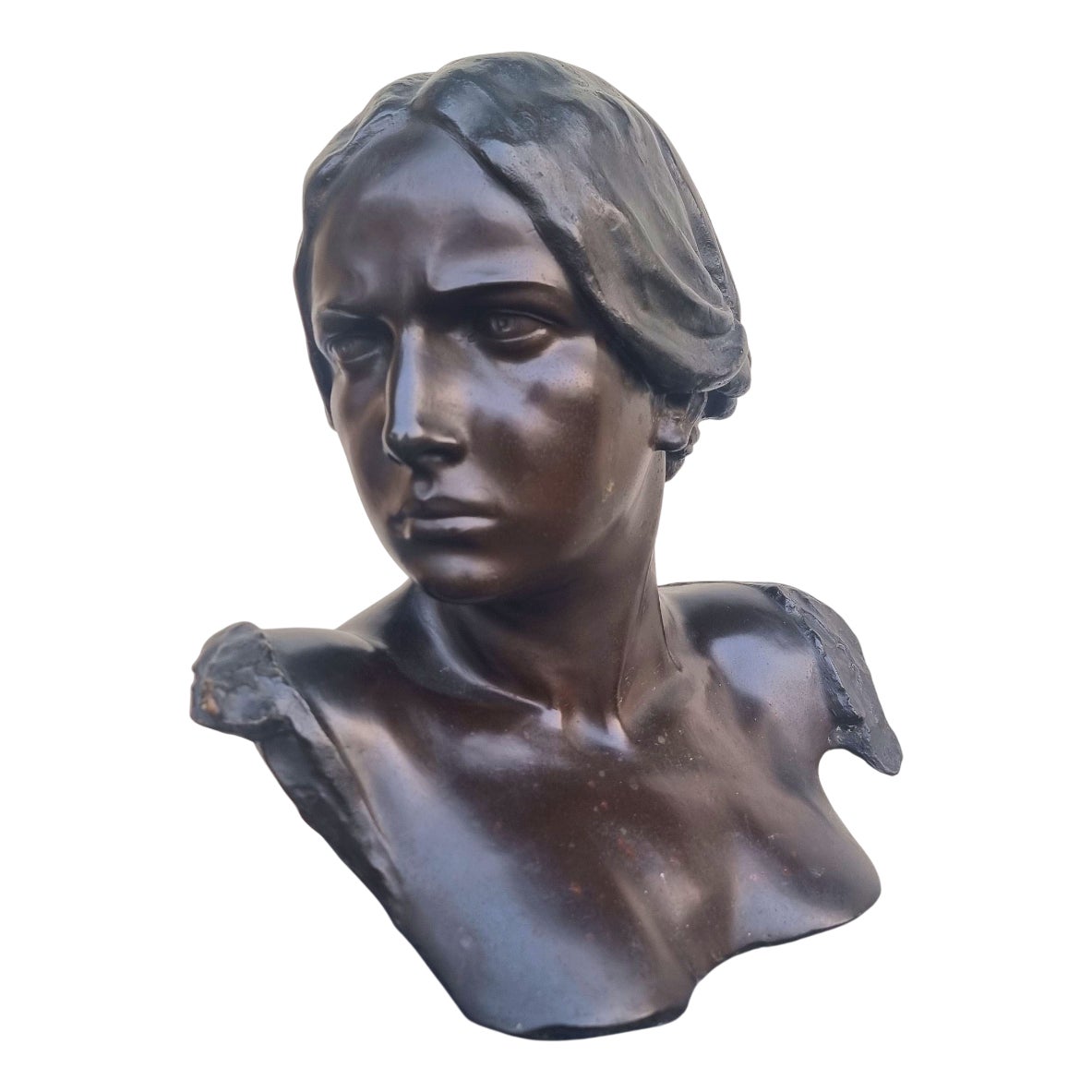 Sculpture of a Female Bust, 1860, Bronze | Chairish