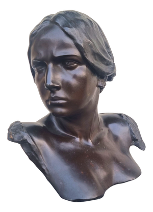 Sculpture of a Female Bust, 1860, Bronze