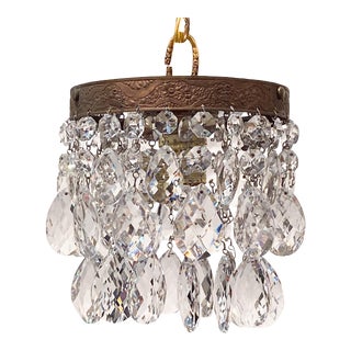 Italian Brass Upside Down Layered Cake Chandelier For Sale