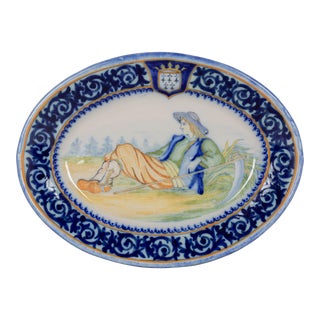 French Henriot Quimper Faience Platter For Sale