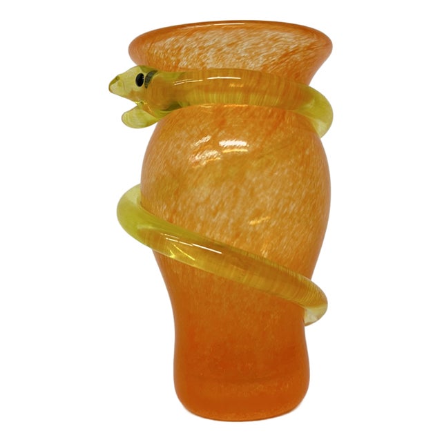 Miniature Vase Snake by Ulrica Hydman for Kosta Boda, Sweden, 1990s For Sale