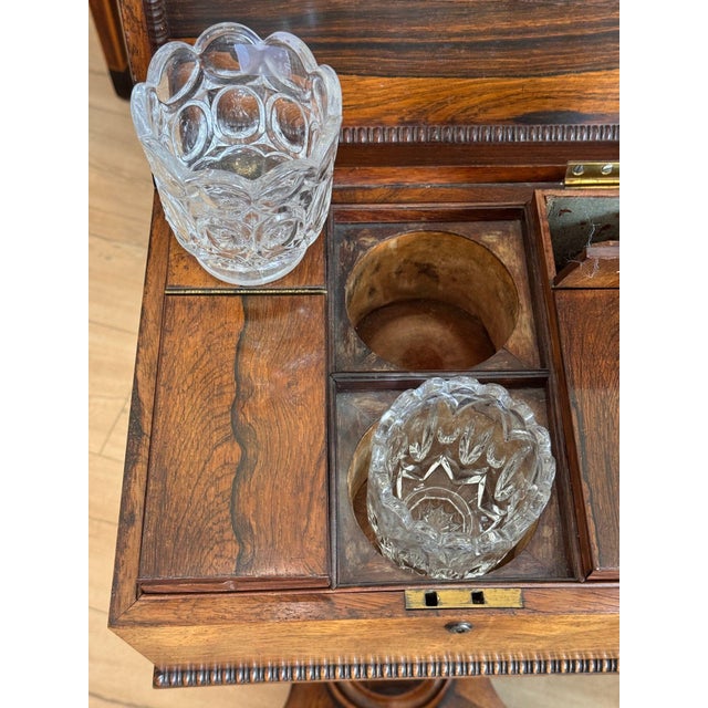 English Regency Rosewood Teapoy For Sale - Image 12 of 17