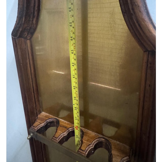 Italian Rustic Neoclassical Hanging Rifle Cabinet Fruitwood and Brass, C. 1950s For Sale - Image 6 of 18