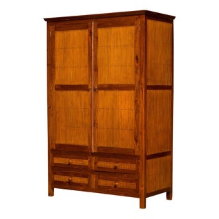 Contemporary Bamboo Armoire For Sale