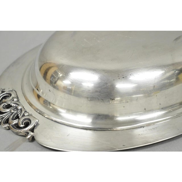 Vintage Reed & Barton Nordic 1152 Silver Plated Covered Vegetable Serving Dish For Sale - Image 14 of 15