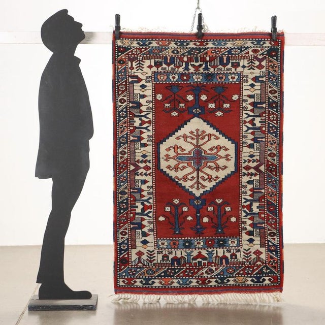 Kars wool rug, fine knot and handmade. This piece is attributed to the mentioned designer/maker. It has no attribution...