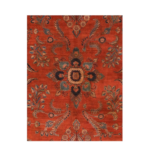 Traditional Antique Sarouk Mohajeran Rug 10'8'' X 12'10'' For Sale - Image 3 of 4