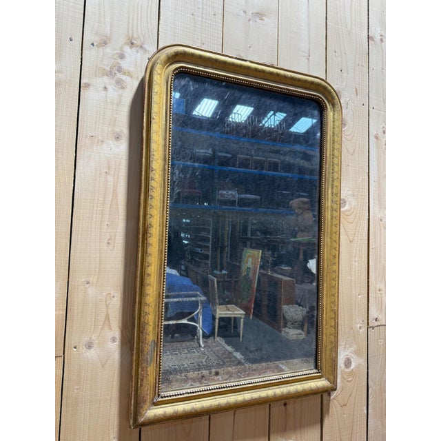 Louis-Philippe Fireplace Mirror in Wood Gilded with Gold Leaf For Sale - Image 10 of 10