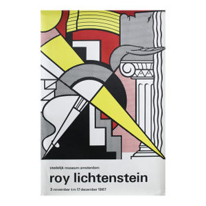 1967 Dutch Exhibition Poster - Stedelijk Museum Amsterdam - Roy Lichtenstein