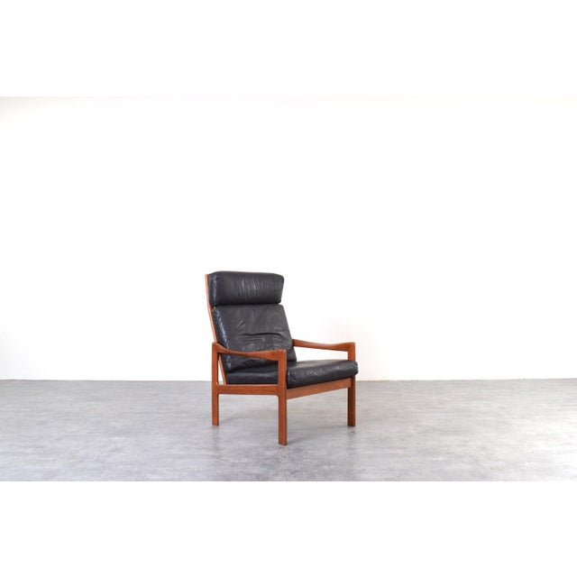 1960s Mid-Century Modern Teak Lounge Chairs by Illum Wikkelsø for Niels Eilersen, 1960s, Set of 2 For Sale - Image 5 of 17