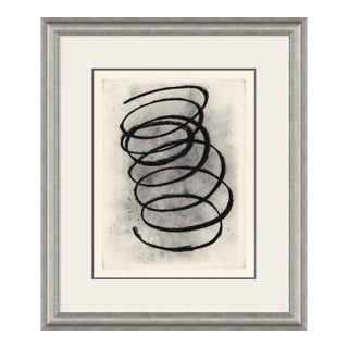 Black Swirl No. 9 Framed Art Print by David Phoenix For Sale