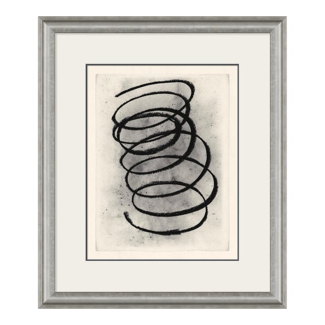 Black Swirl No. 9 Framed Art Print by David Phoenix For Sale