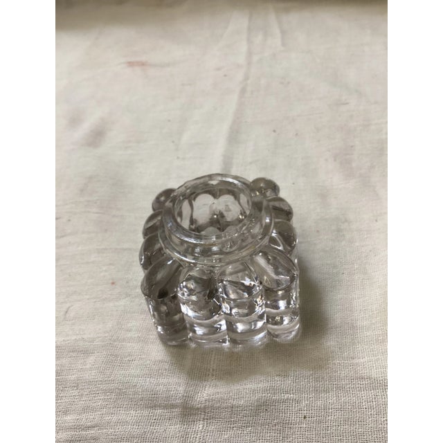 This antique glass ink well showcases a bold and refined design, styled after the iconic geometric work of BACCARAT. Its...