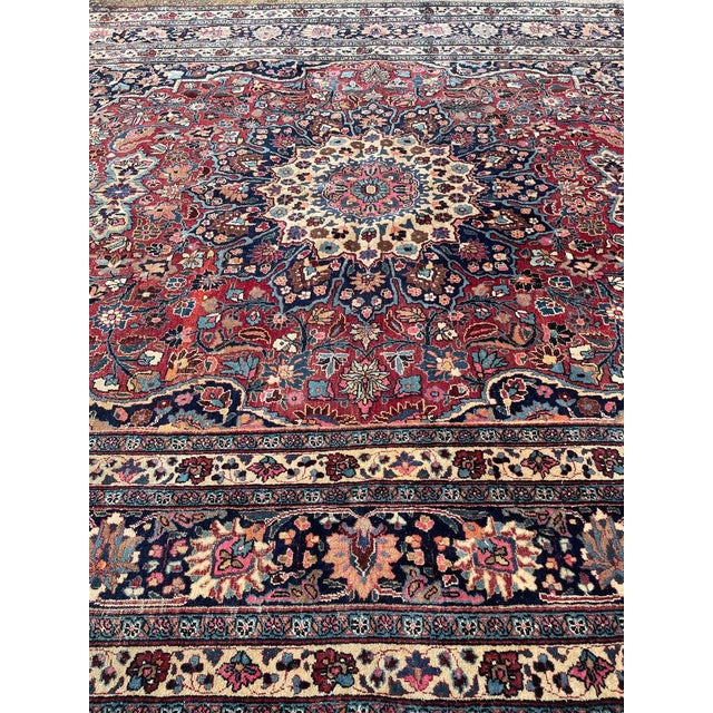 Northeast Antique with Blooming Jewel Flora Rug 10 x 13.9 For Sale In Milwaukee - Image 6 of 14