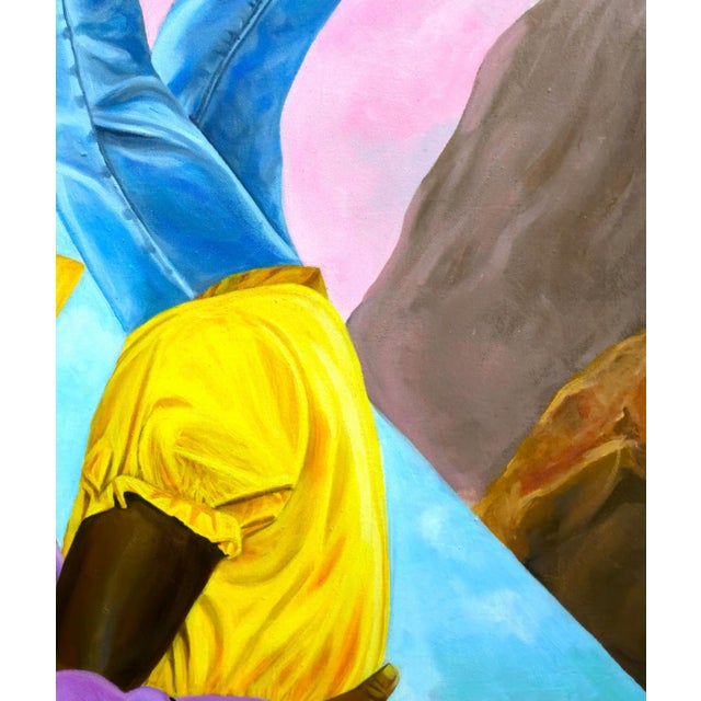 Contemporary Sky Walkers Contemporary Acrylic Painting For Sale - Image 3 of 3