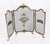 Antique French Rococo Gilt Bronze Flaming Torch Triple Fire Screen, 1870s For Sale - Image 10 of 12