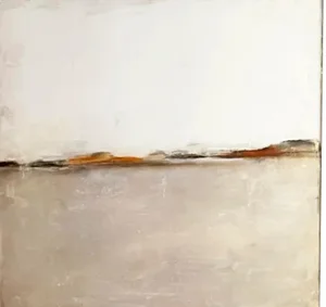 Marilina Marchica, White Landscape, Original Oil Paint on Canvas