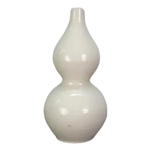 White Bottle Gourd Shape Vase