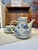 Art Deco Vintage Blue-and-White Ceramic Tea Set With Bird Motif - 3 pcs For Sale - Image 3 of 6