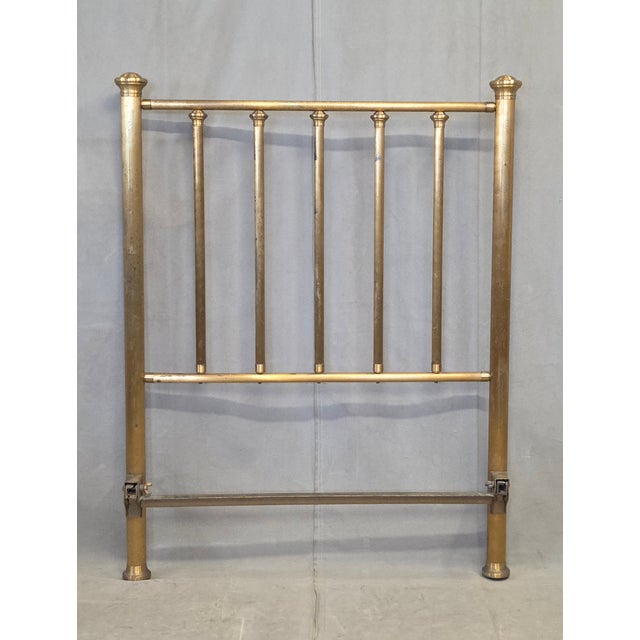 1940s Antique Brass Twin Bed Headboards - A Pair For Sale - Image 5 of 18