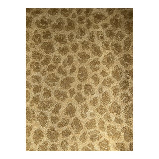 Late 20th Century Velvet Leopard Print Upholstery Fabric- 1 Yard For Sale