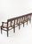 American Antique Neoclassical Carved Lyre-Back Hall Bench With Rush Seat | Five-Seat Dining or Entry Bench For Sale - Image 3 of 12