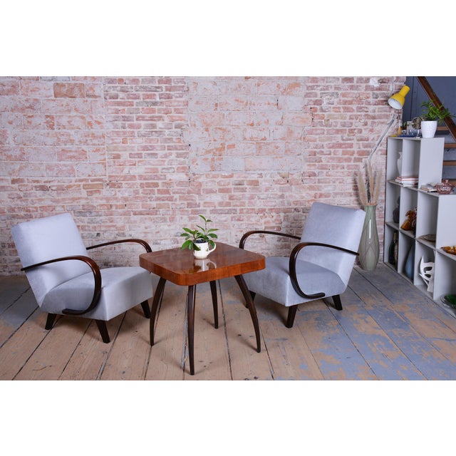 Czech Art Deco Model C Lounge Chairs attributed to J. Halabala for Up Závody, 1930s, Set of 2 For Sale - Image 10 of 11