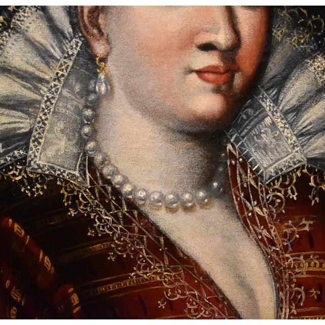 Scipione Pulzone / Il Gaetano, Portrait of Bianca Cappello, 1590, Oil on Canvas For Sale - Image 4 of 11