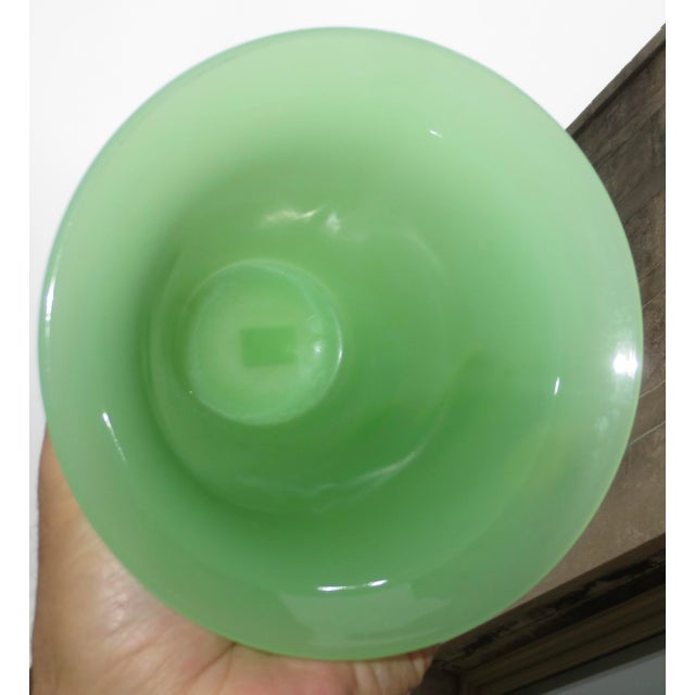 Green Jadeite Glass Vase Circa 1950s Chairish