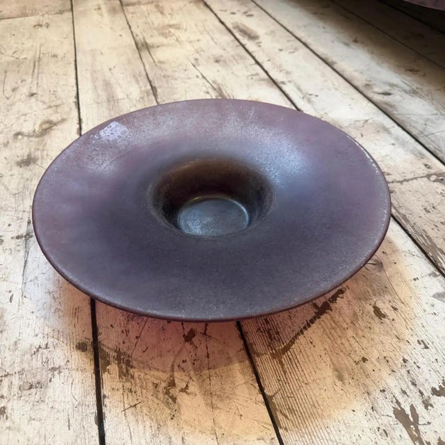 Cenedese 1980s Modern Purple Scavo Murano Glass Centerpiece Attributed to Cenedese For Sale - Image 4 of 14