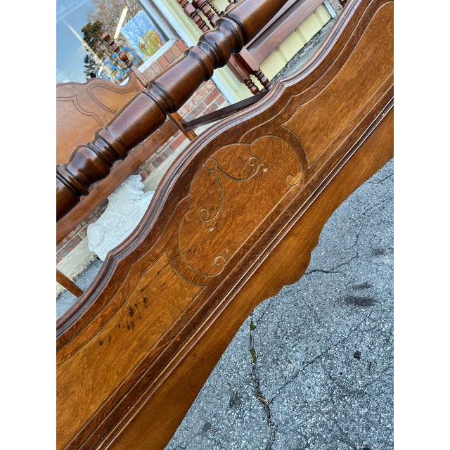 Wood Early 20th Century Depression Era Full Size Bed For Sale - Image 7 of 9