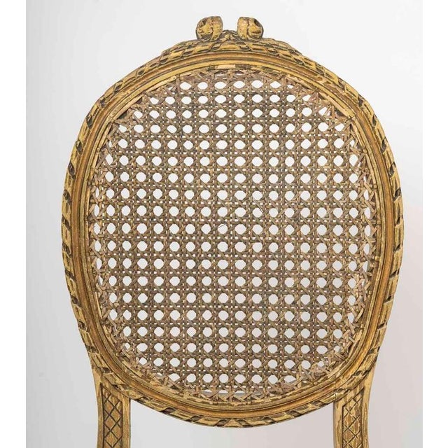 Napoleon III Carved Wooden Chairs with Cane Seats, 19th Century, Set of 2 For Sale - Image 4 of 10