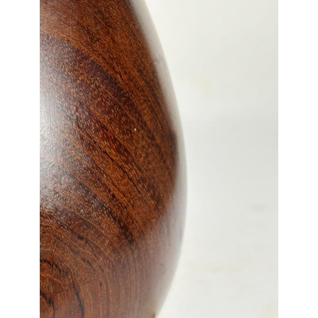 1960s Minimalist Brown Wooden Lamp, 1960s For Sale - Image 5 of 11