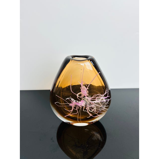 Model 8316 Art Glass Vases & Ashtray Collection by Petr Hora for Škrdlovice, Czechoslovakia, 1983, Set of 3 For Sale - Image 17 of 18