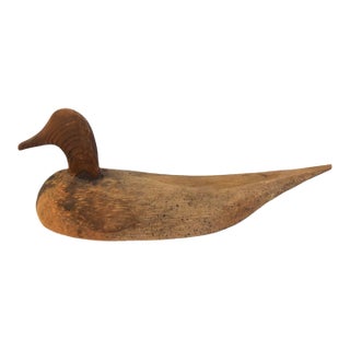Antique Rustic Primitive Farmhouse Cabin Carved Duck Decoy For Sale