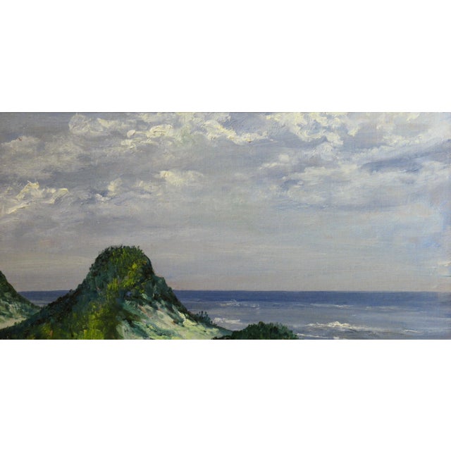 Xavier Barile Seaview, Fire Island, New York, Sand Dunes, Ocean Side 1956 Painting For Sale - Image 4 of 6