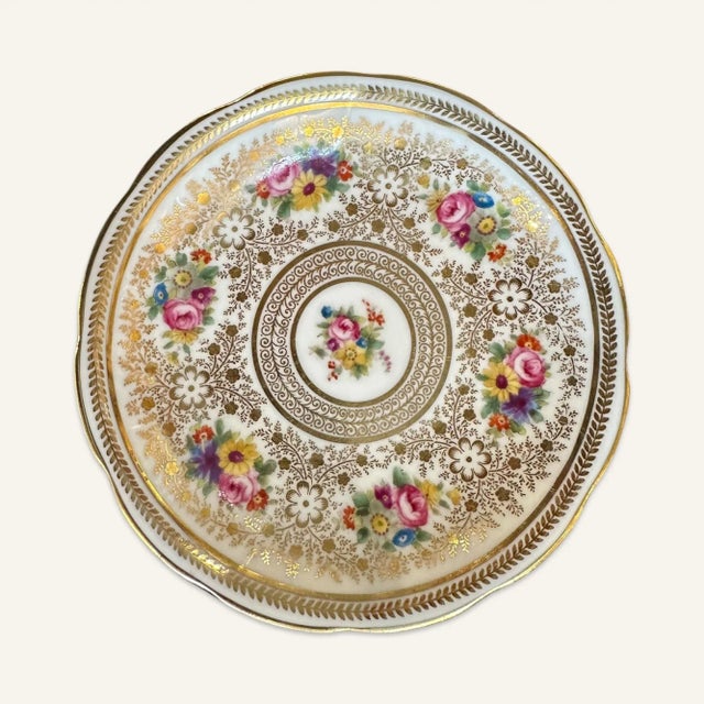 1910s 1910s Set of 9 Tea Cups and 12 Saucers by Cauldon Ltd. of England For Sale - Image 5 of 7